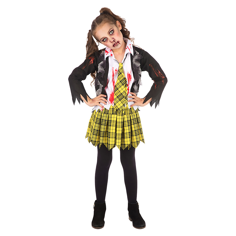 School Girl Zombie Dräkt Barn