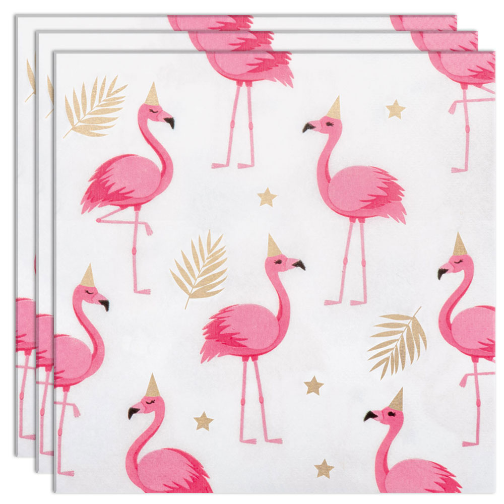 Läs mer om Servetter Flamingos