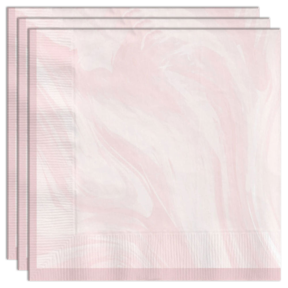 Läs mer om Servetter Marble Pink