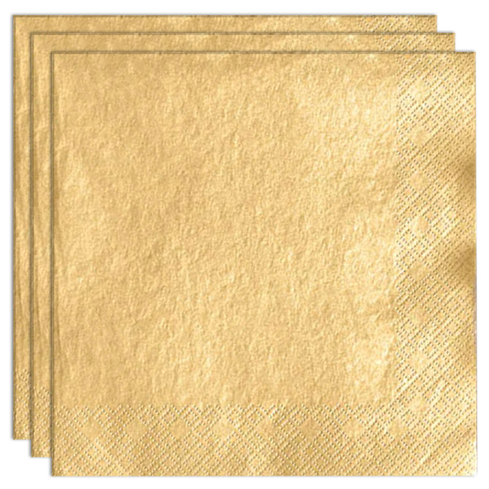 Servetter Metallic Guld