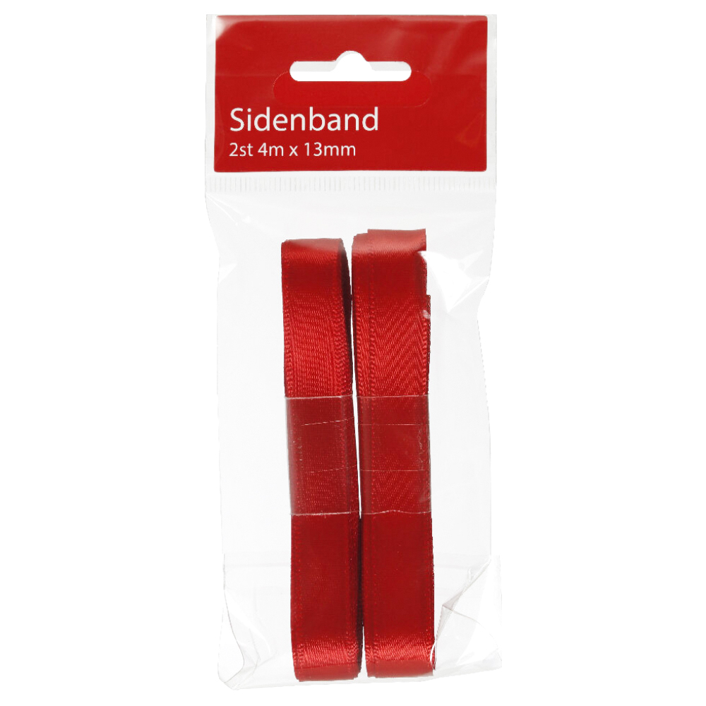 Läs mer om Sidenband Röd 13 mm 2-pack