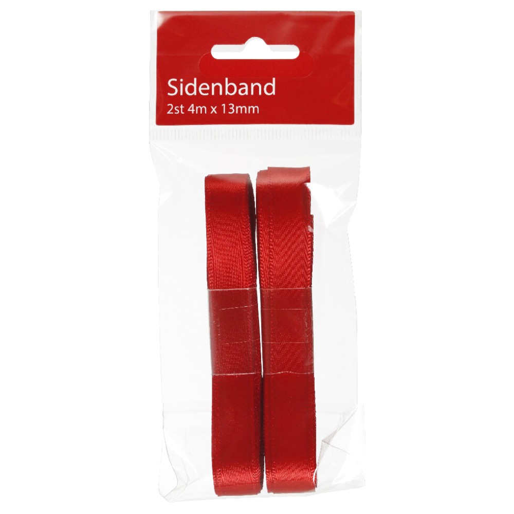 Sidenband Röd 13 mm 2-pack