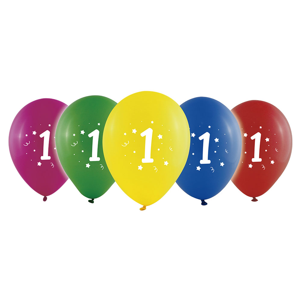 Läs mer om Sifferballonger 1 Färgmix