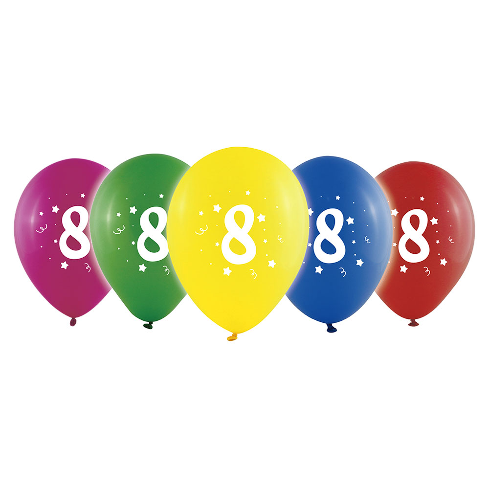 Läs mer om Sifferballonger 8 Färgmix