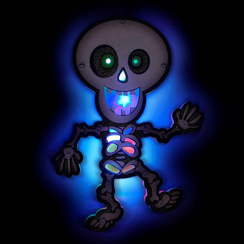 Läs mer om Skelett med Flerfärgad LED-Belysning