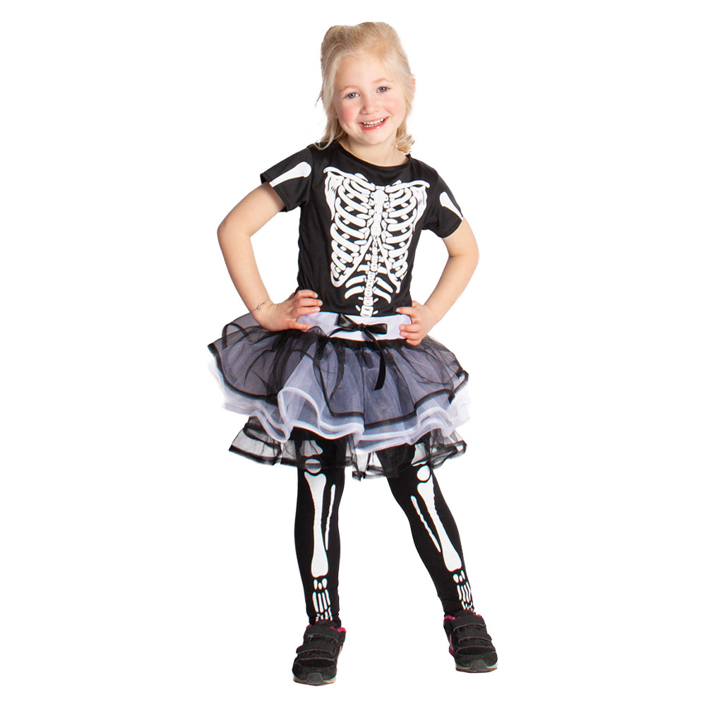 Skelettklänning Deluxe Barn