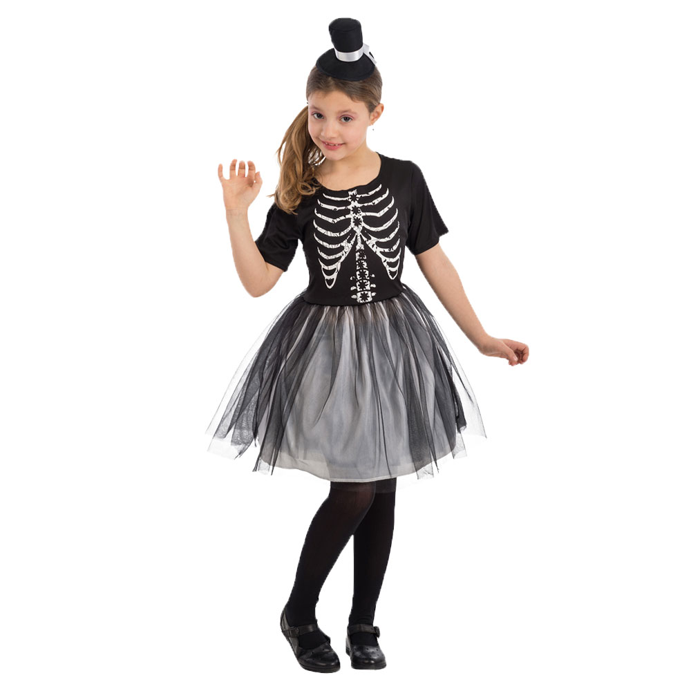 Läs mer om Skelettklänning med Hatt Barn