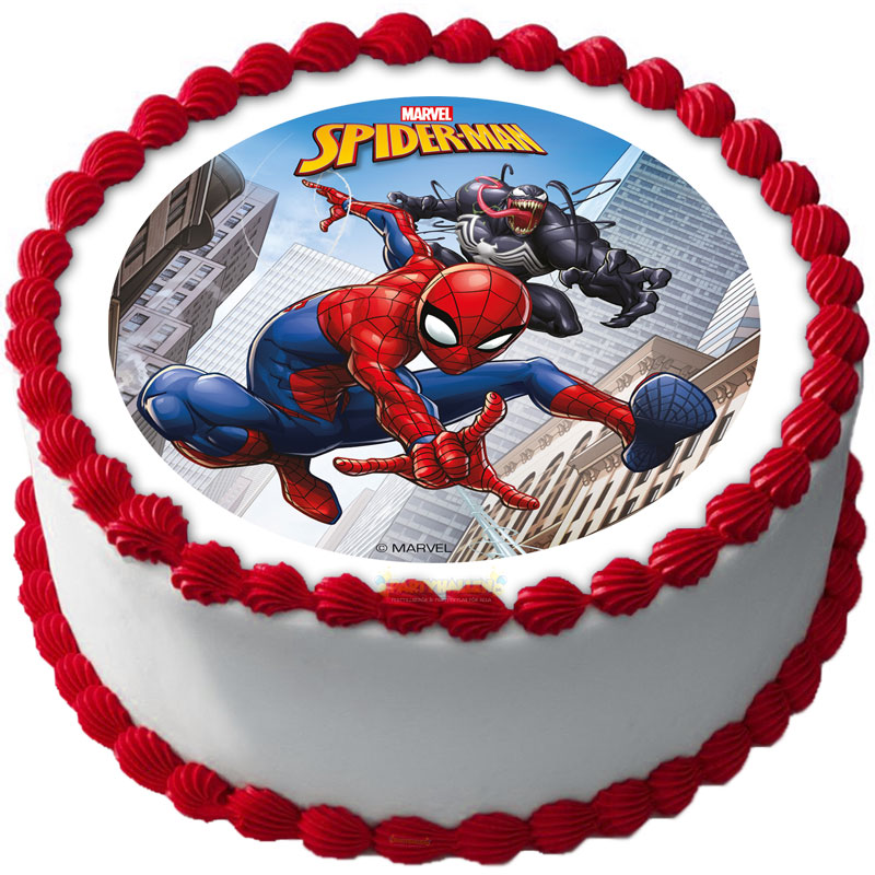 Läs mer om Spiderman Tårtoblat A 16 cm