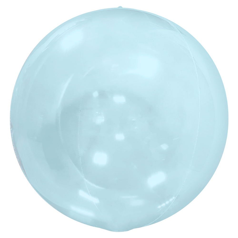 Läs mer om Stor Globe Folieballong Transparent Blå