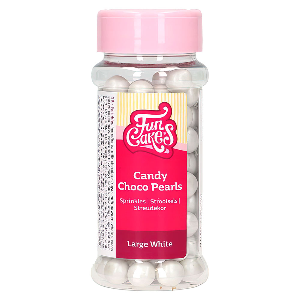 Strössel Choco Pearls Stora Vit