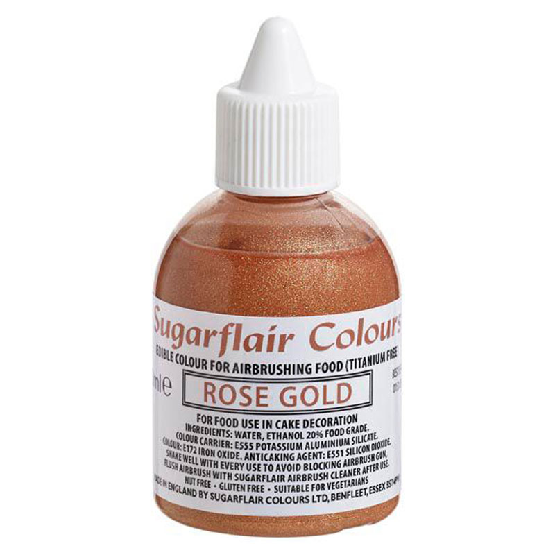 Sugarflair Ätbar Airbrushfärg Roséguld