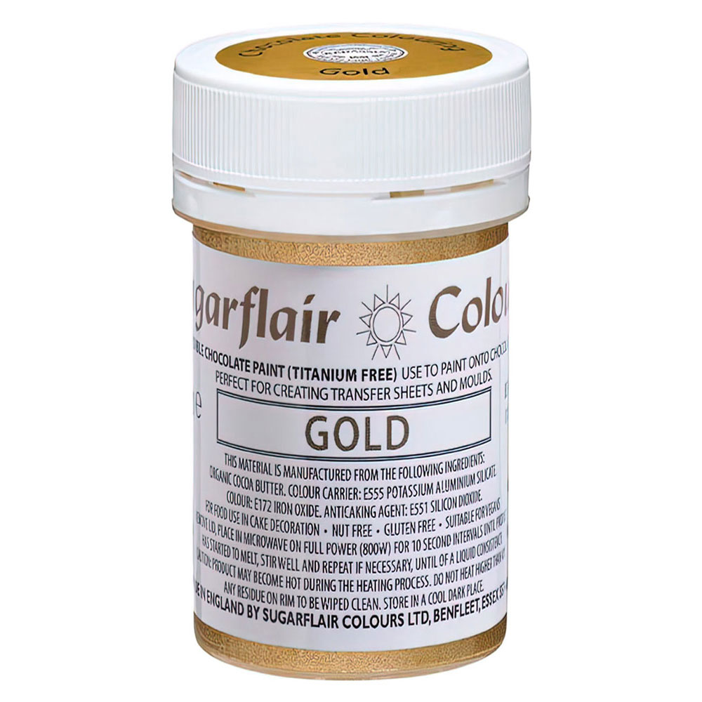 sugarflair karamellfarg guld matt 1