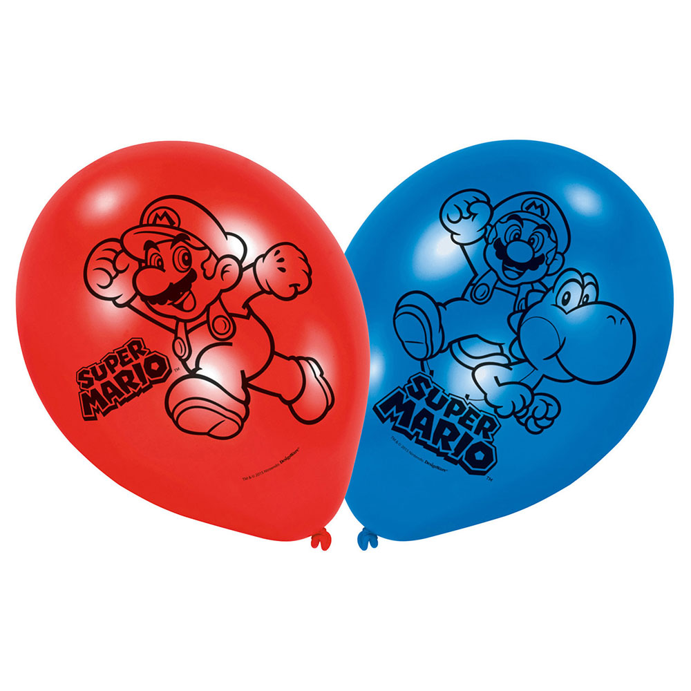 Läs mer om Super Mario Ballonger Röd & Blå