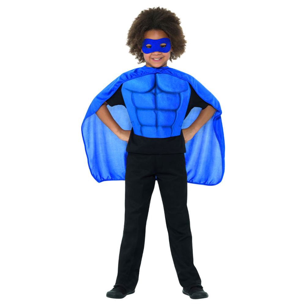 Superhjälte Kit Blå Barn
