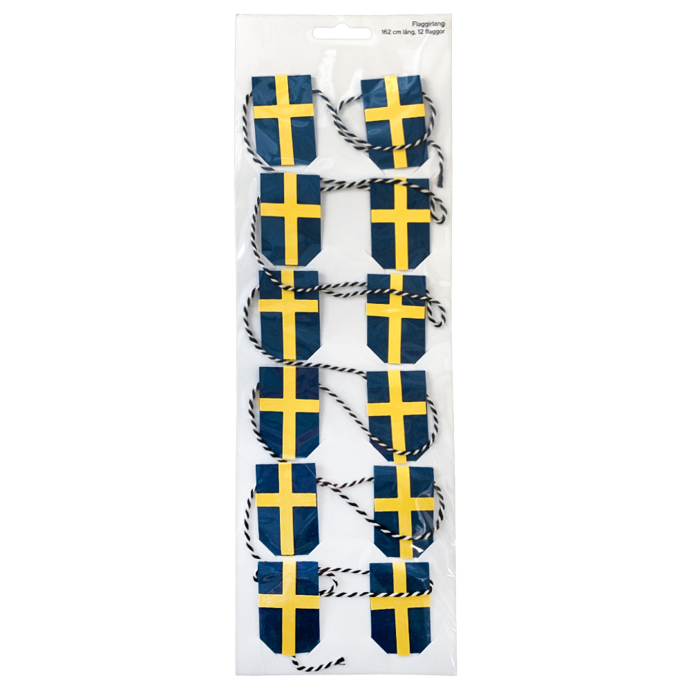 Läs mer om Sverige Flaggirlang Dekoration X-tra Mini