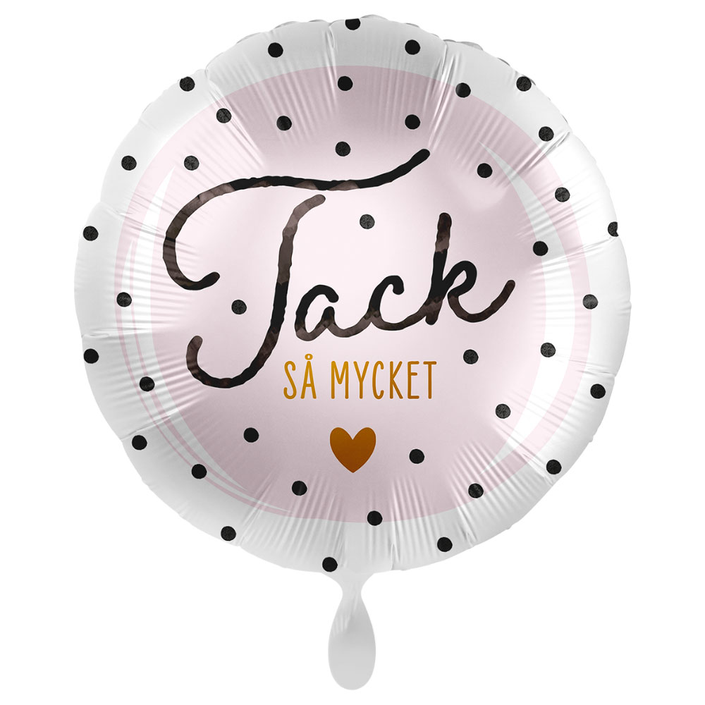 Tack Så Mycket Ballong Vit/Ljusrosa
