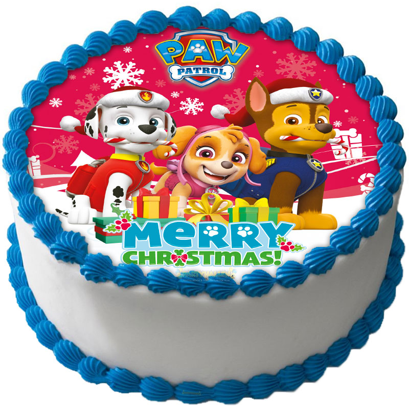 Tårtbild Paw Patrol Jul A