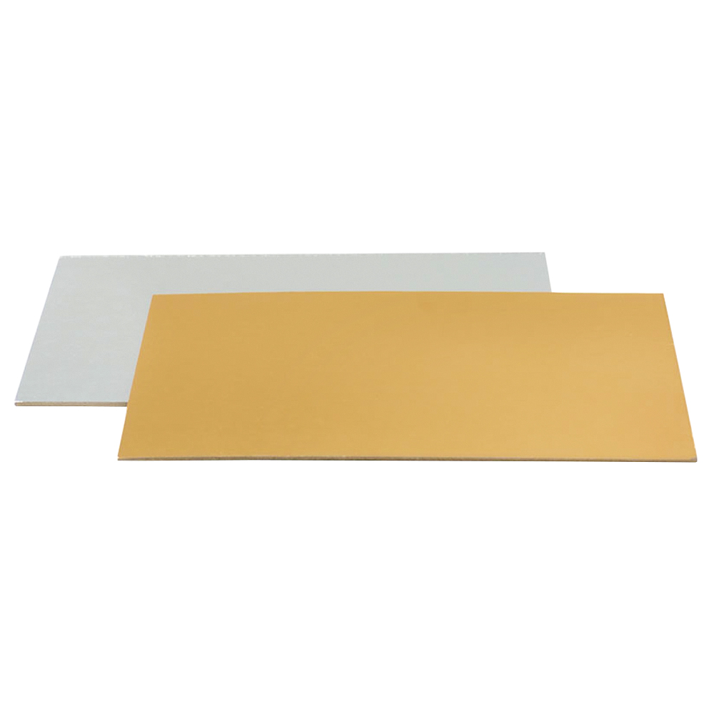 Läs mer om Tårtbrickor Guld & Silver Rektangulär 30 cm 100-pack