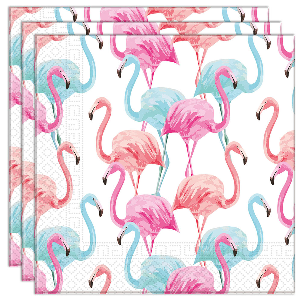 Läs mer om Tropical Flamingo Servetter