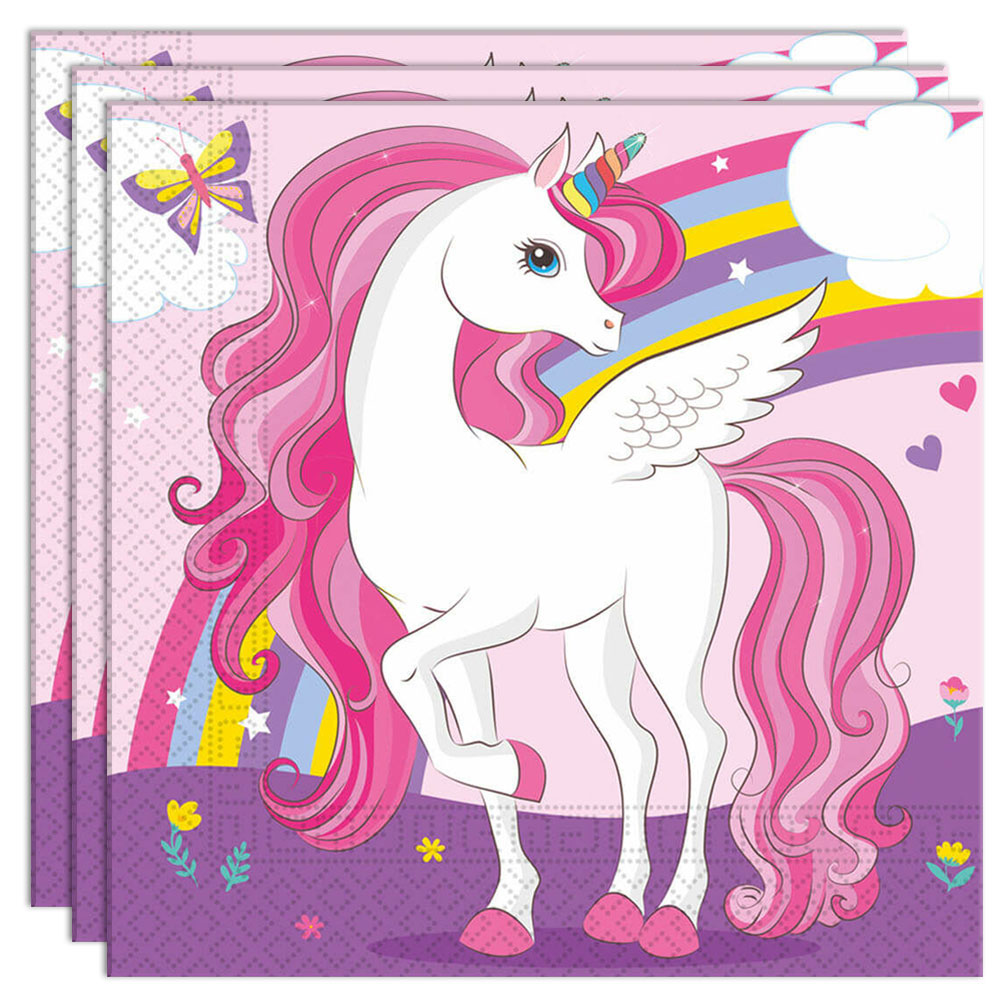 Läs mer om Unicorn Rainbow Servetter