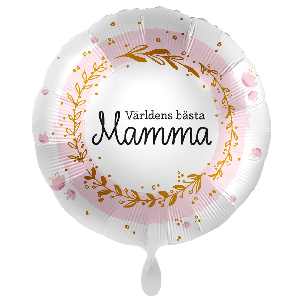 Världens Bästa Mamma Ballong Blommor