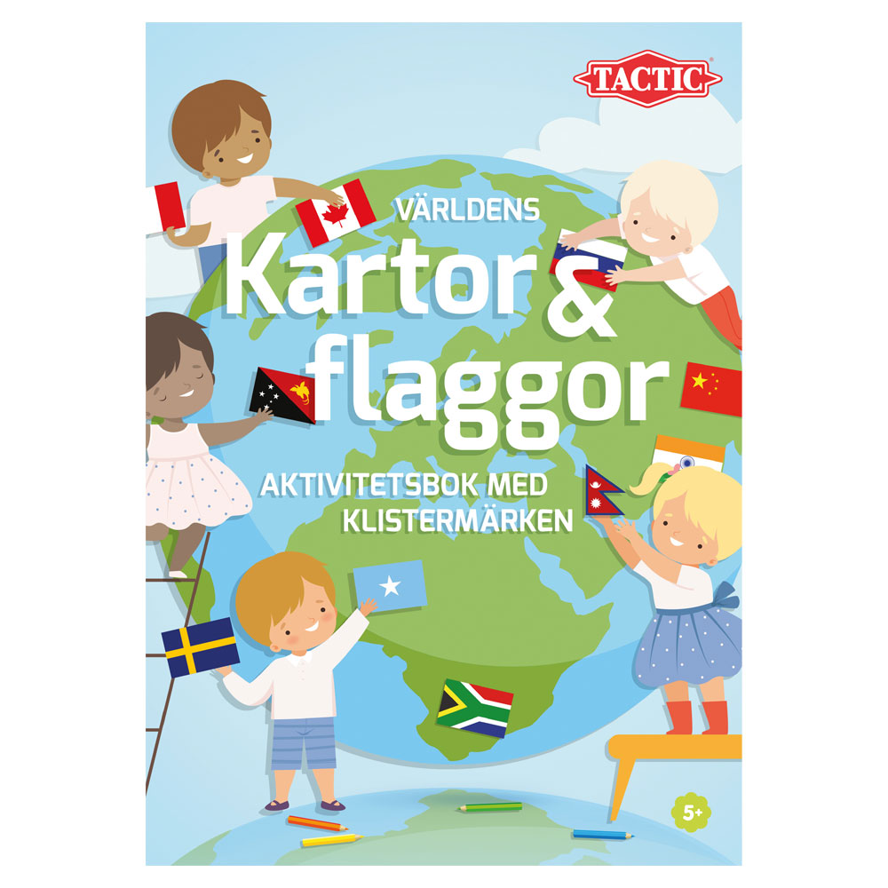 Världens Kartor & Flaggor Aktivitetsbok med Klistermärken