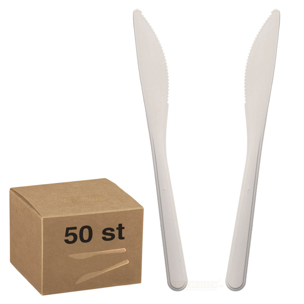 Läs mer om Vita Plastknivar 50-pack