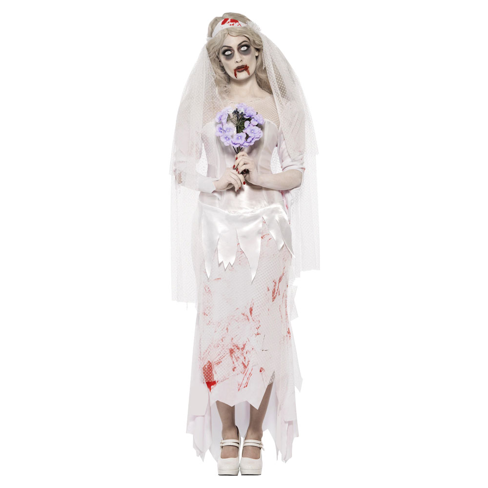 Läs mer om Zombie Bride Maskeraddräkt