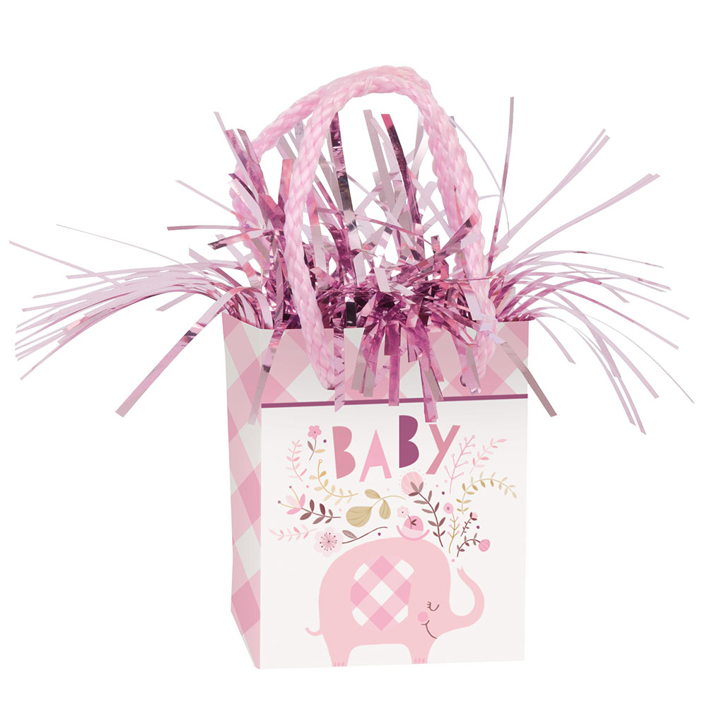 Babyshower Ballongvikt Elefant Rosa