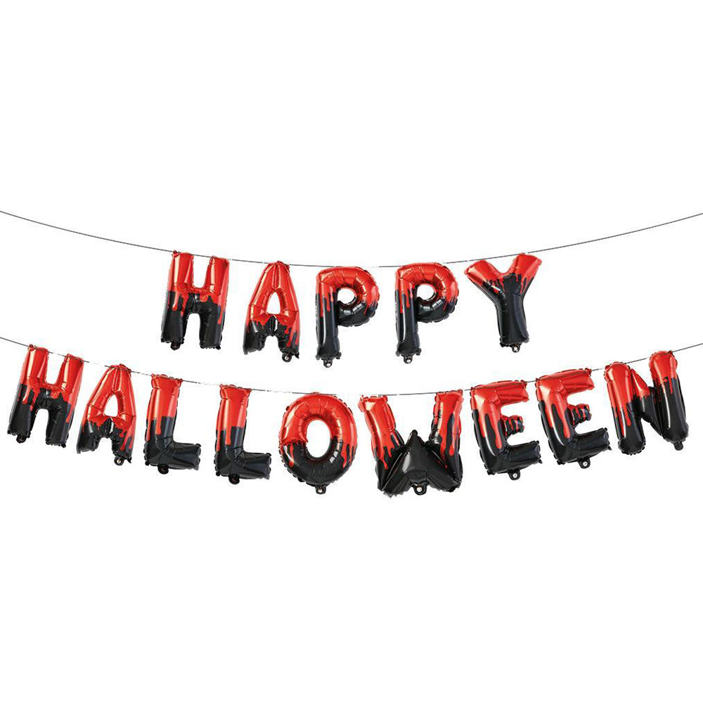 Läs mer om Ballonggirlang Happy Halloween