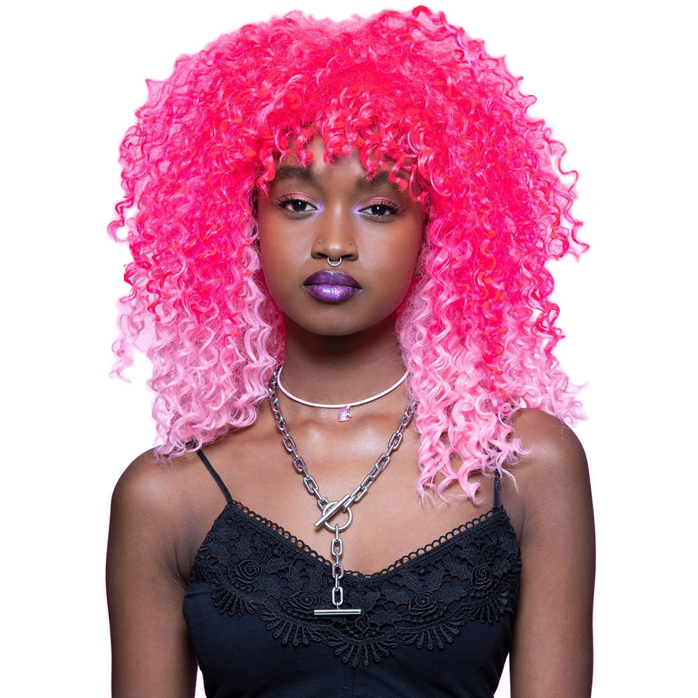 Läs mer om Curl Girl Manic Panic Peruk Pink Passion Ombre
