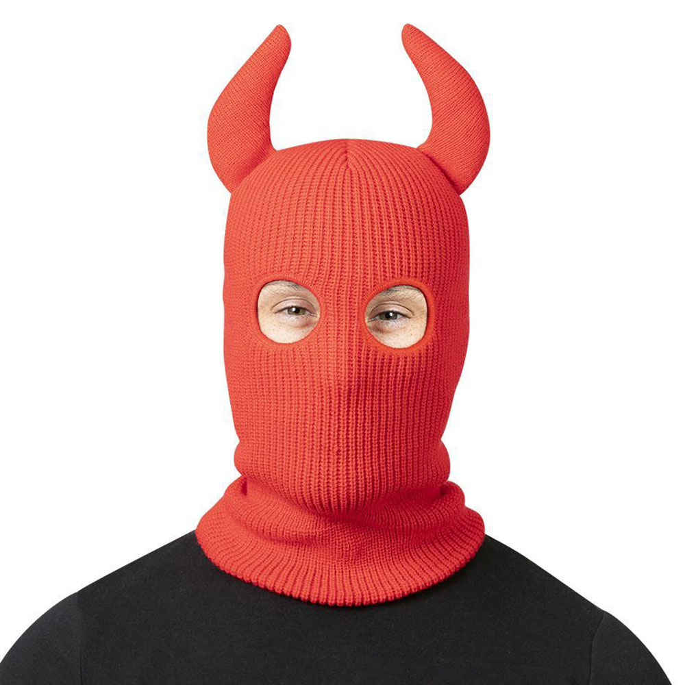 Djävul Balaclava med Horn