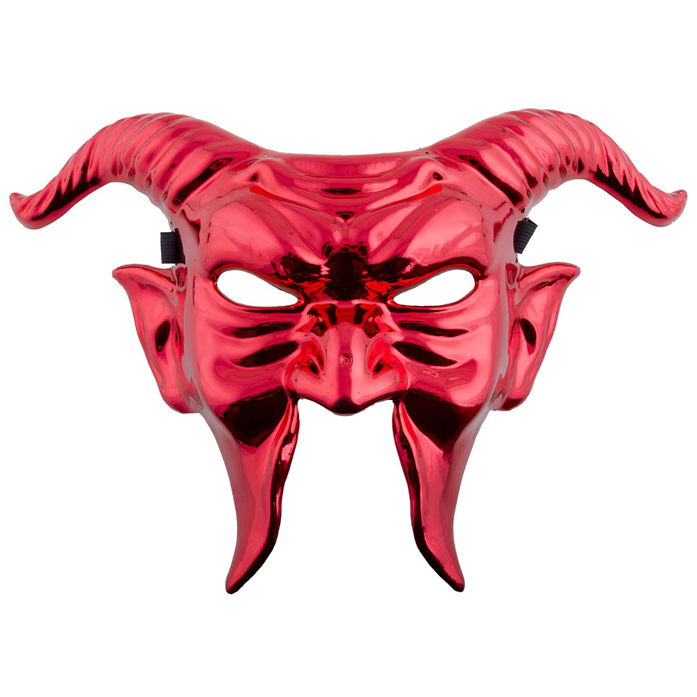 Läs mer om Djävul Ögonmask med Horn Röd