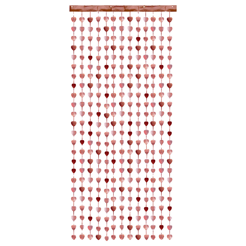 Draperi Hjärtan Roséguld