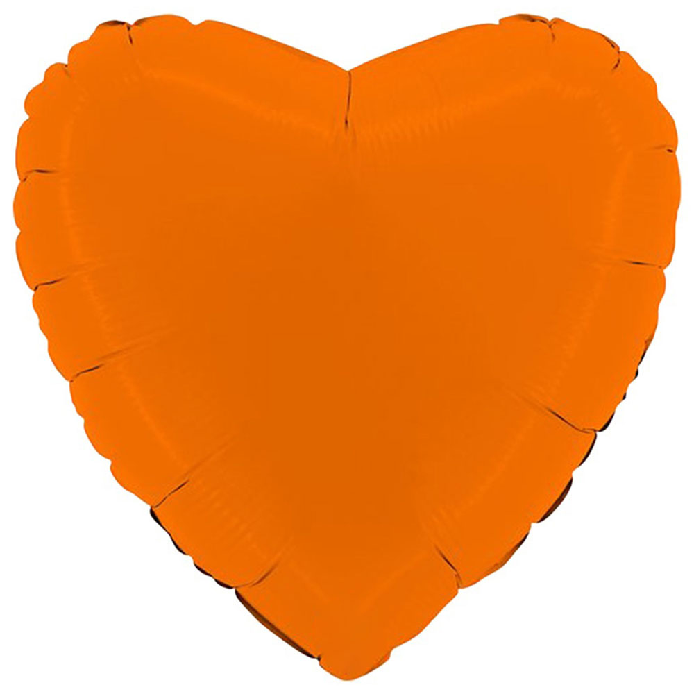 Folieballong Hjärta Orange Matt