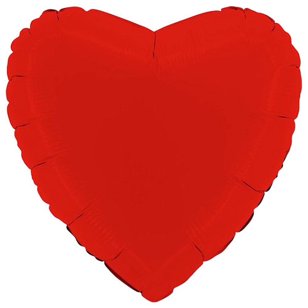 Läs mer om Folieballong Hjärta Röd Matt