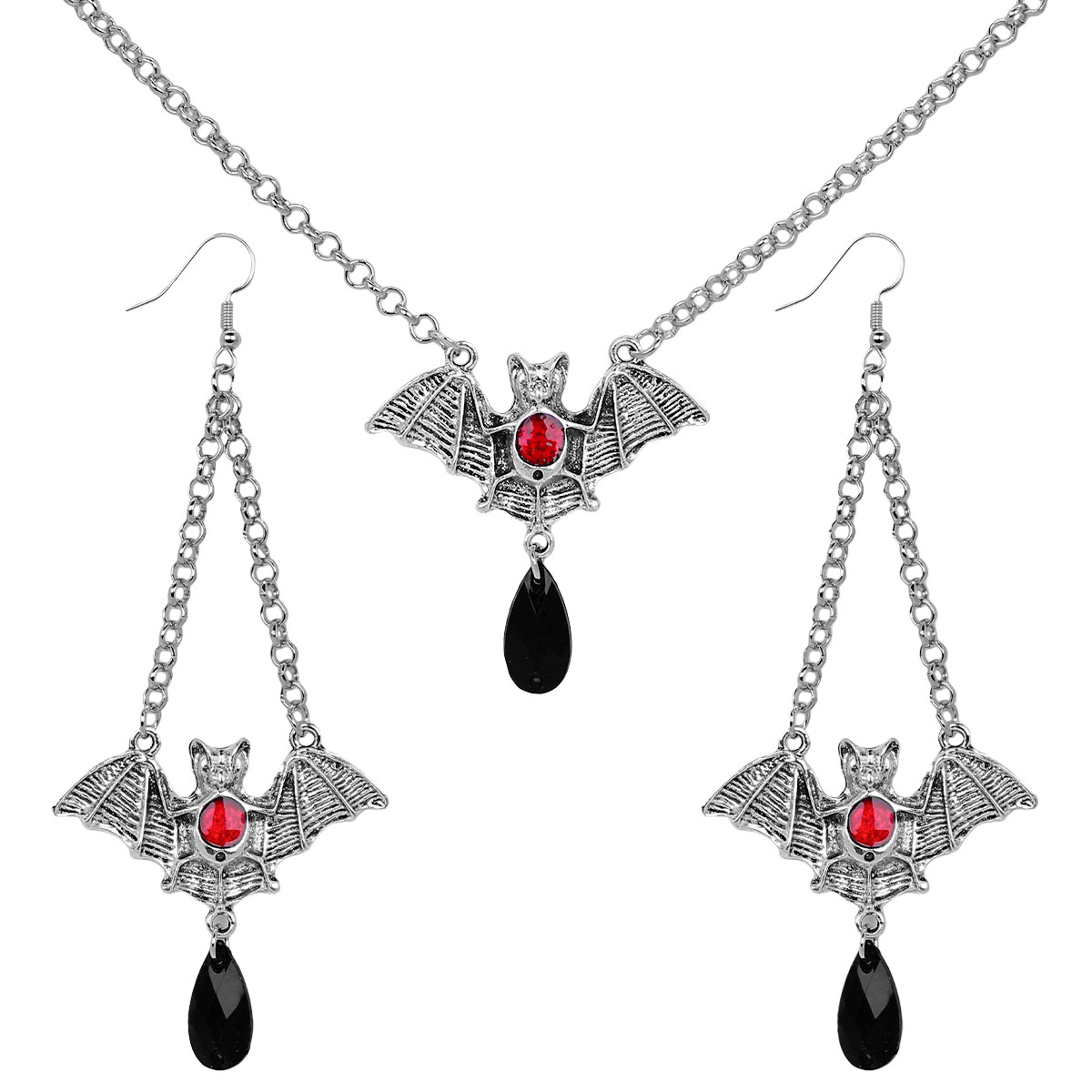 Halloween Örhängen Bat | Högtider - Halloween - Halloween tillbehör | Maskeradspecialisten