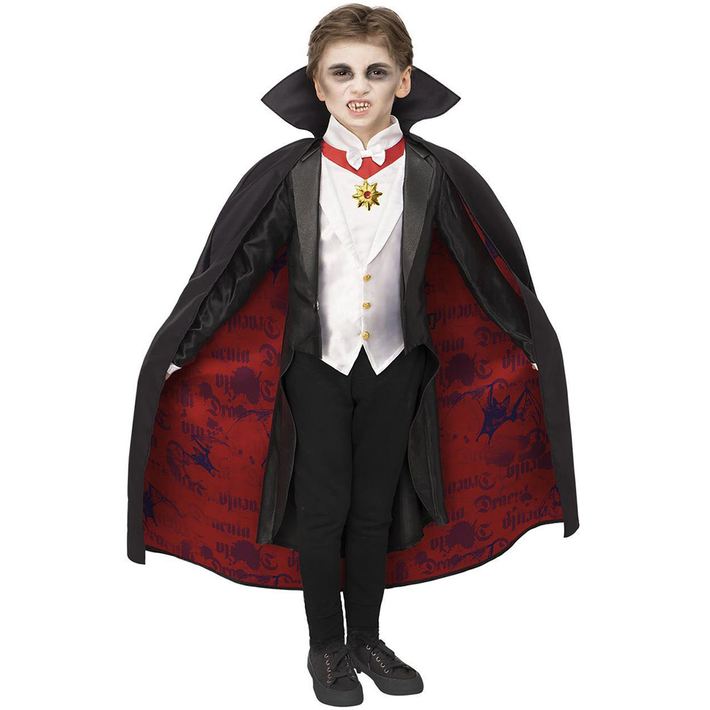 Läs mer om Klassisk Dracula Dräkt Barn