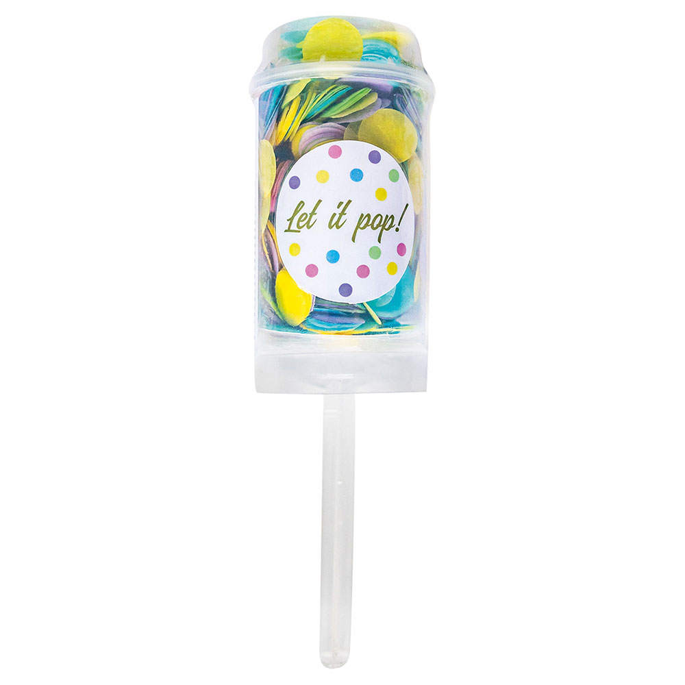 Läs mer om Konfetti Push Pop Flerfärgad Pastell