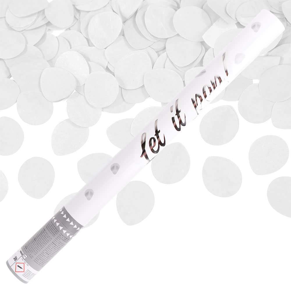 Konfettikanon Rosenblad Vit 60 cm