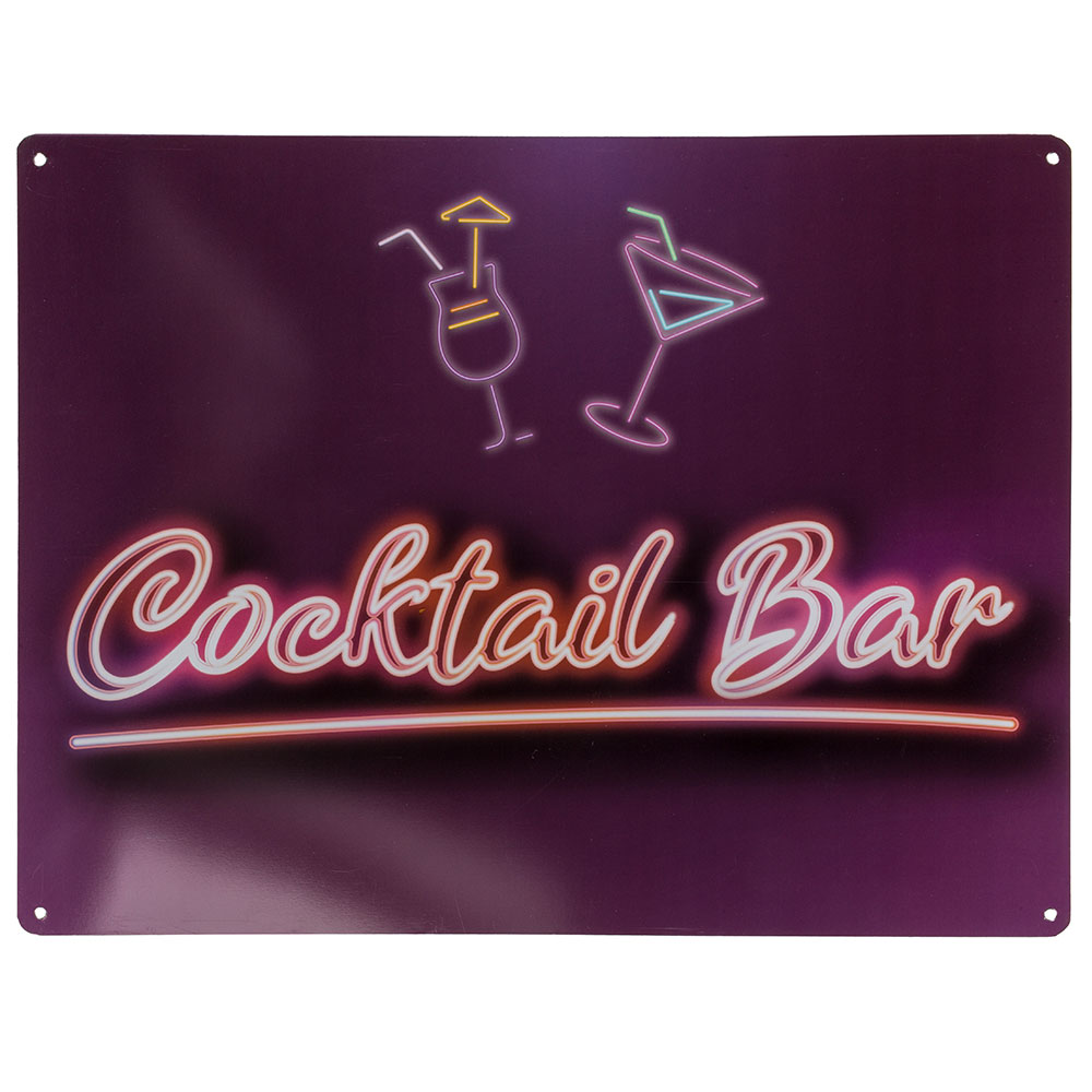 Läs mer om Metallskylt Cocktail Bar