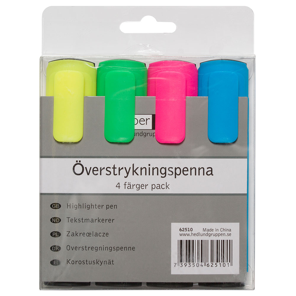 Läs mer om Överstrykningspenna 4-Pack