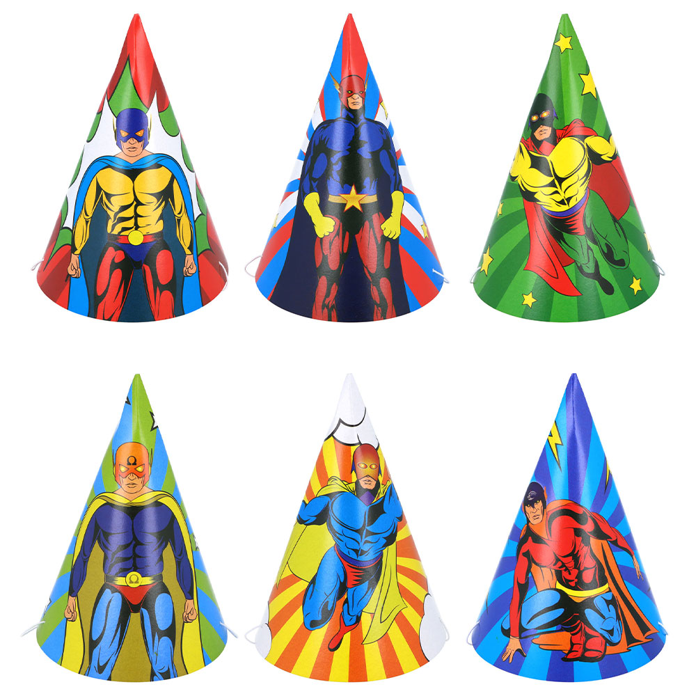 Läs mer om Partyhattar Superhjältar 6-Pack