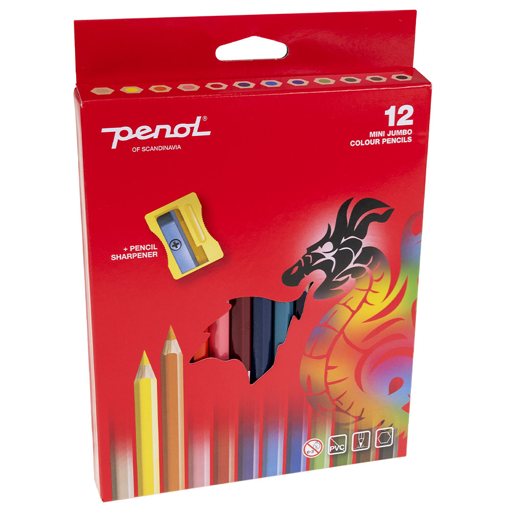 Läs mer om Penol Mini Jumbo Färgpennor 12-Pack
