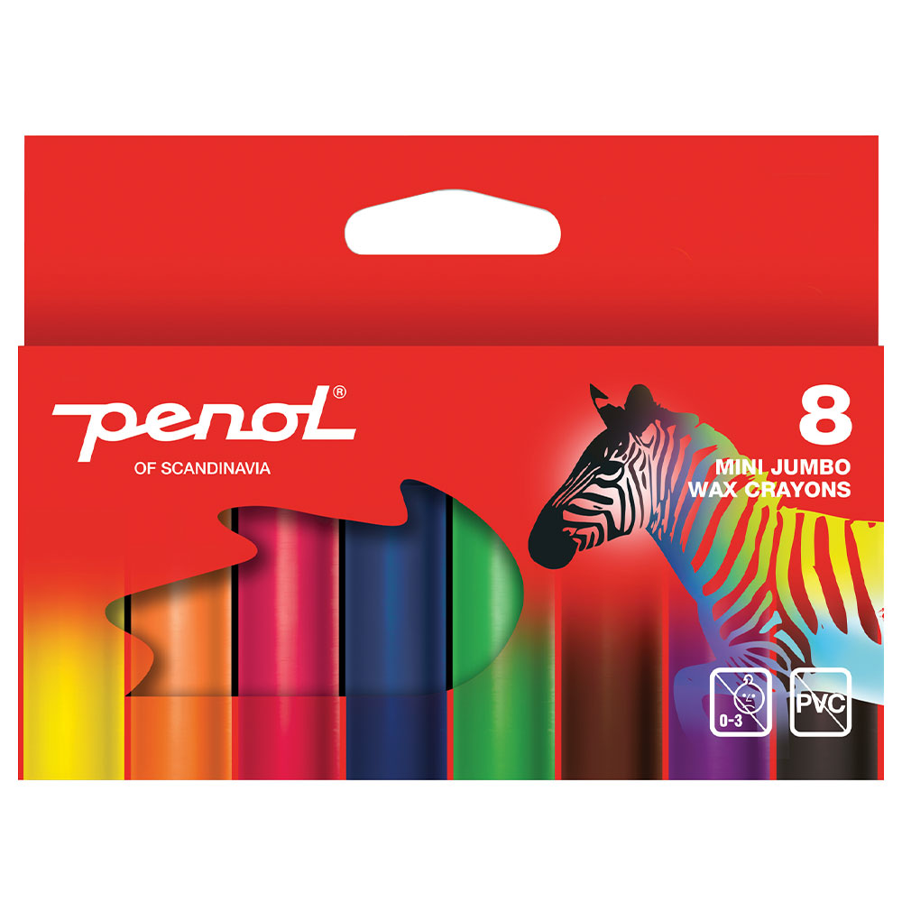 Läs mer om Penol Mini Jumbo Vaxkritor 8-Pack