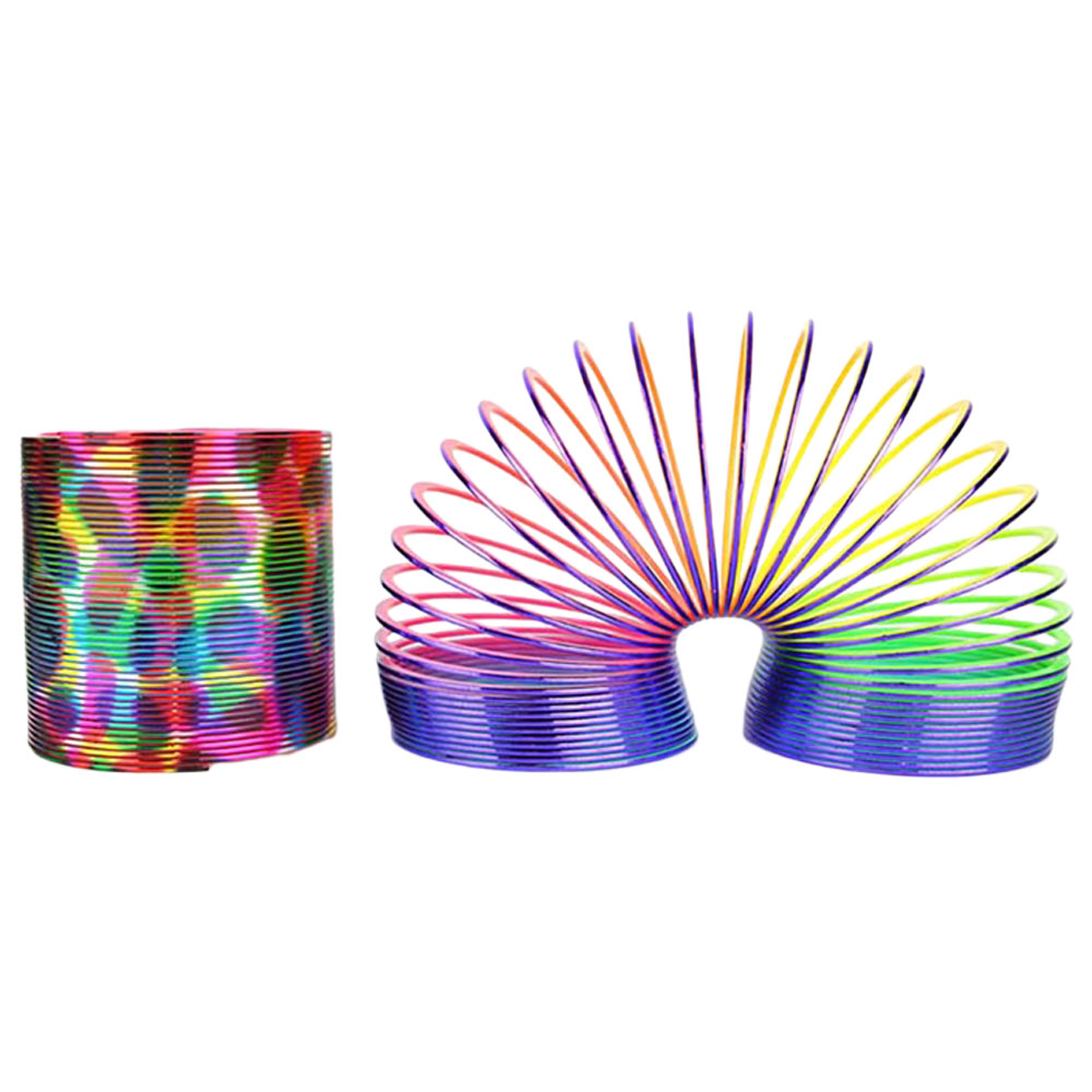Regnbågsfärgad Slinky Stor Metallisk