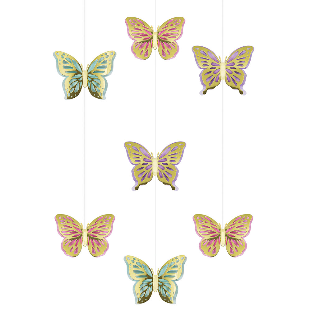 Läs mer om Shimmering Butterfly Hängande Dekorationer