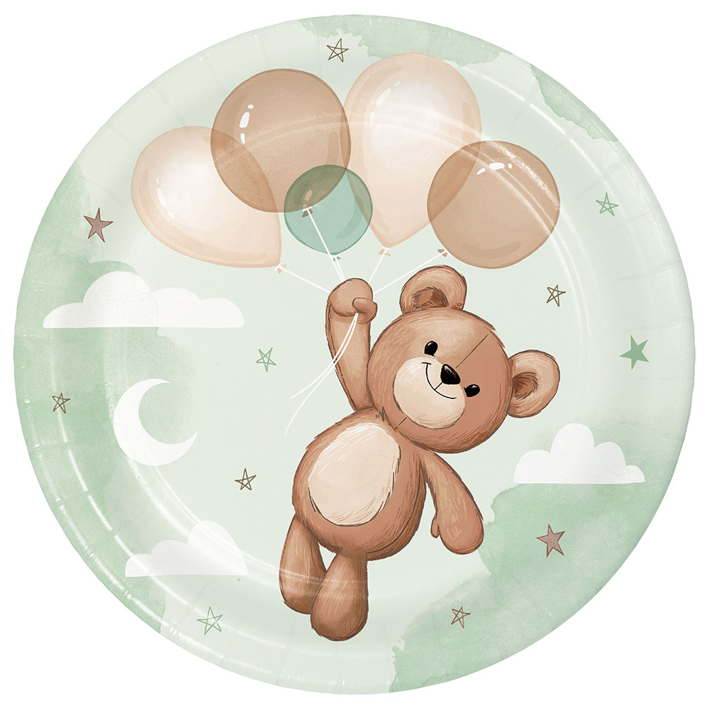 Läs mer om Små Papperstallrikar Nallebjörn Baby 8-pack