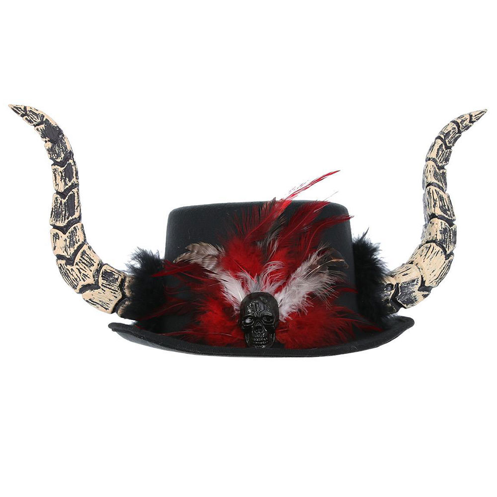 Läs mer om Voodoo Hatt med Horn Svart