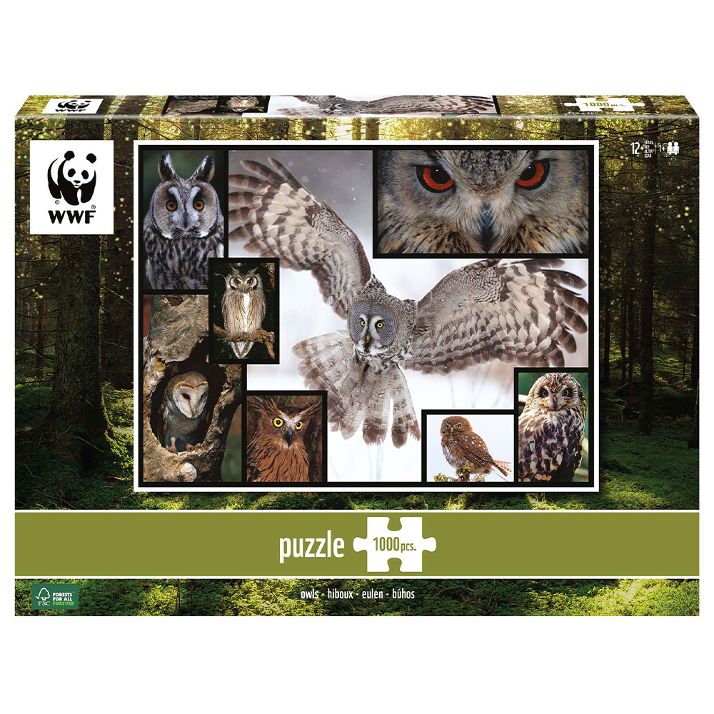 Läs mer om WWF Ugglor Pussel 1000 Bitar
